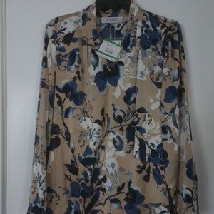 CASPER MULTI COLOR/FLORAL TOP SIZE LARGE